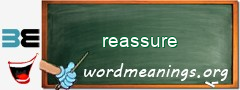 WordMeaning blackboard for reassure